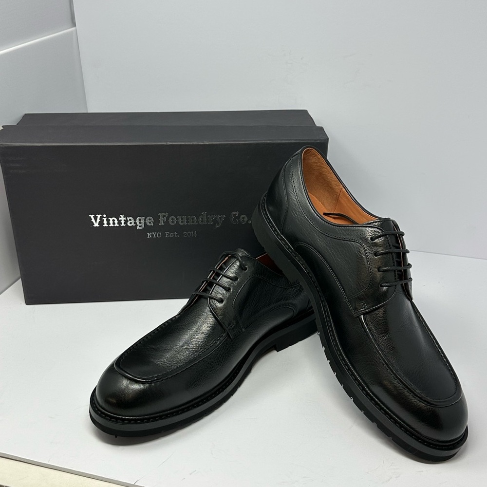NEW!! Vintage Foundry Co. Mens Sz 12 Lior Black Oxford Shoes $129. NEW In Box!!